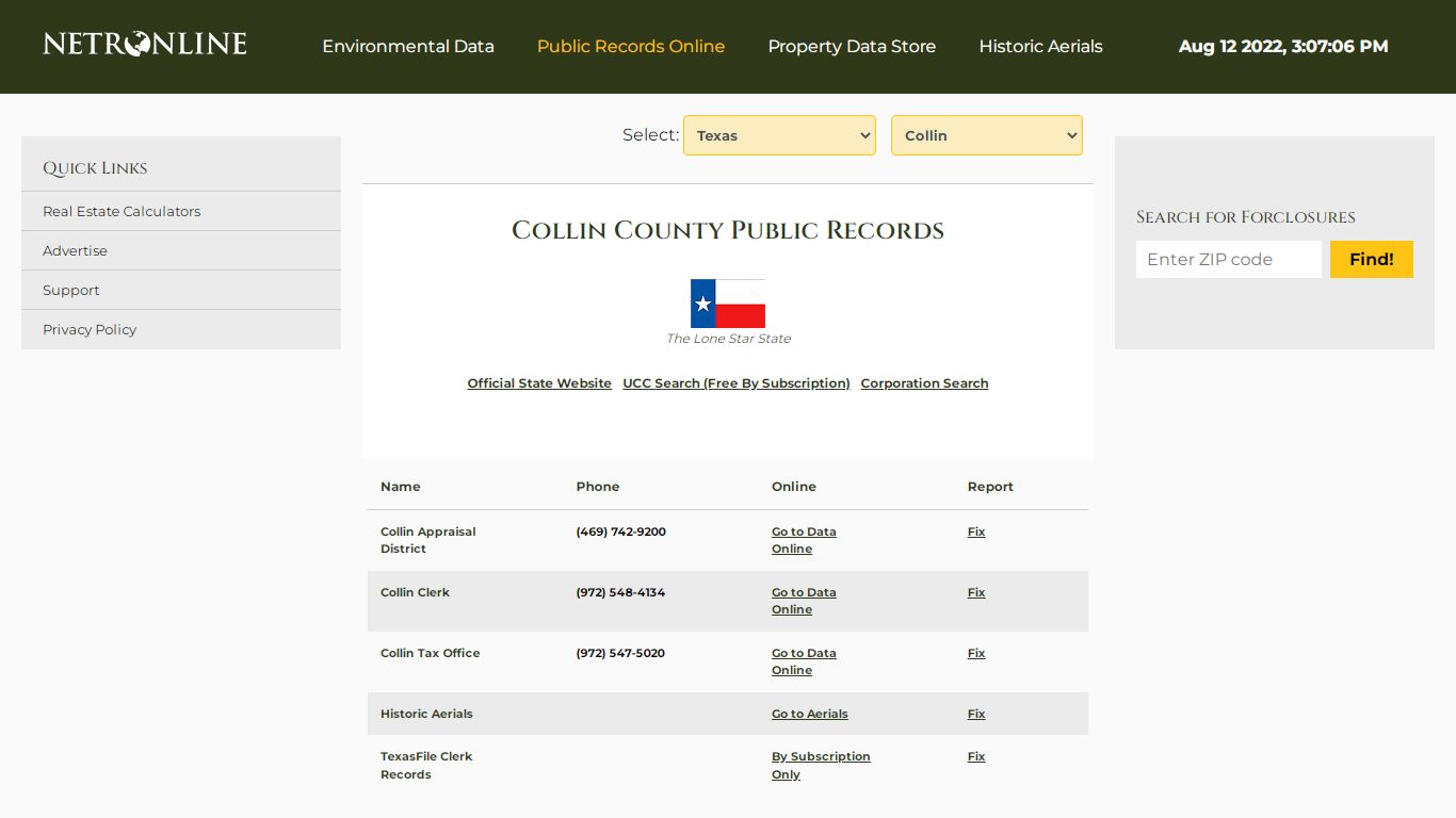 Collin County Public Records - NETROnline.com